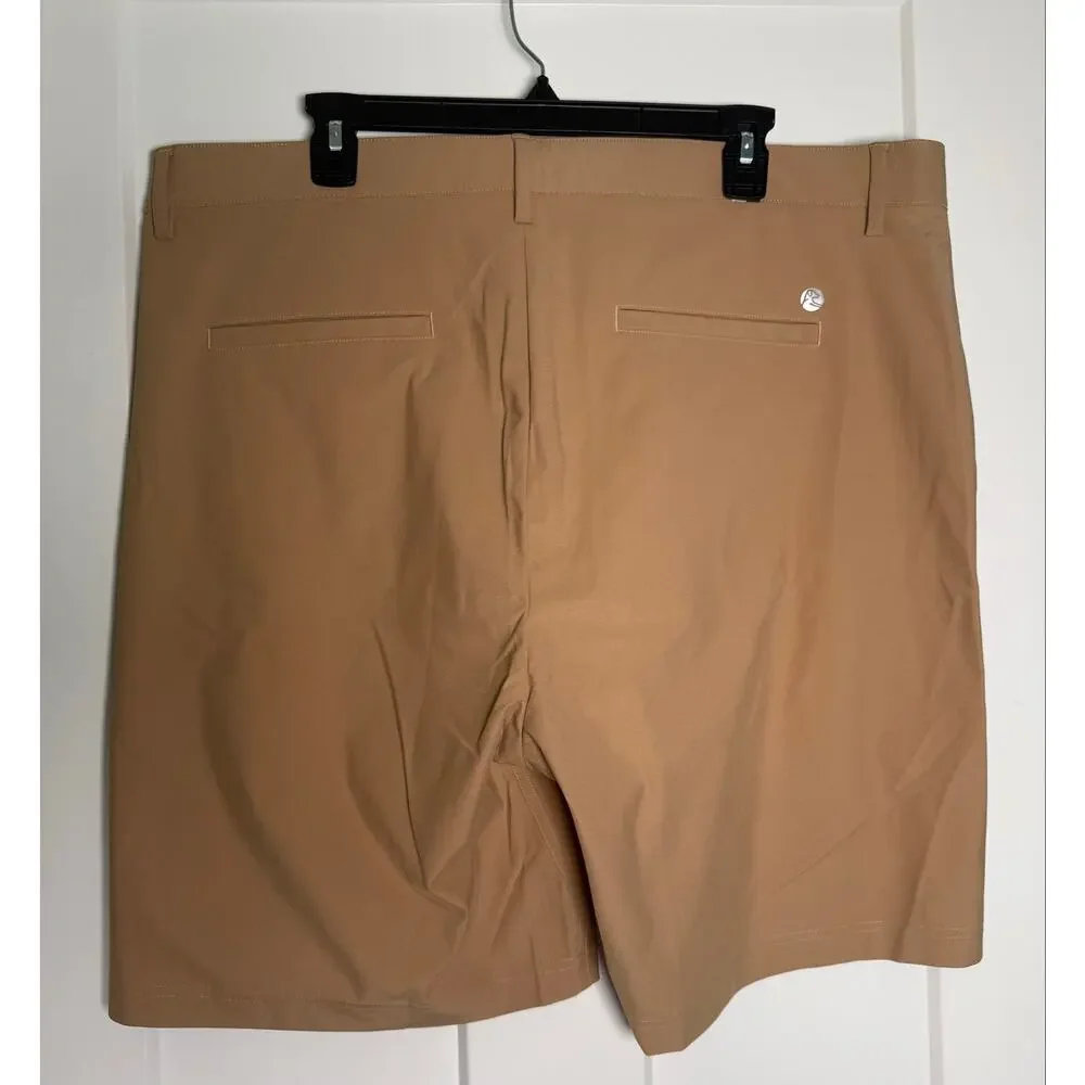 Rhoback Men’s Performance Shorts Looper Delta SIZE 40 Dark Tan  9” Inseam